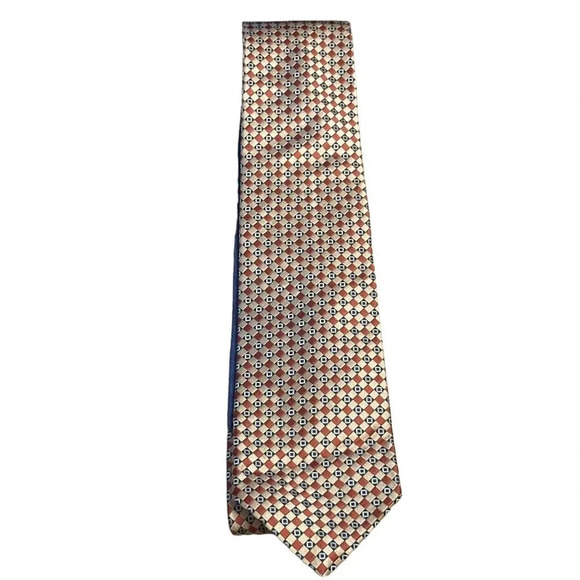 Tommy Hilfiger Men's Multicolor Geometric Print Neckwear Silk Tie - Picture 1 of 7
